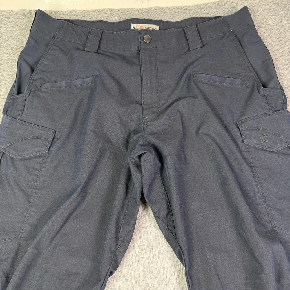 5.11 Tactical Icon Cargo Pants Mens 38x32 Navy Blue Ripstop Utility 74521 Work